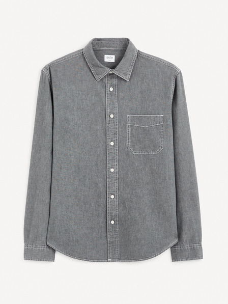 Celio Graues Herren Jeanshemd Celio Gagusti1