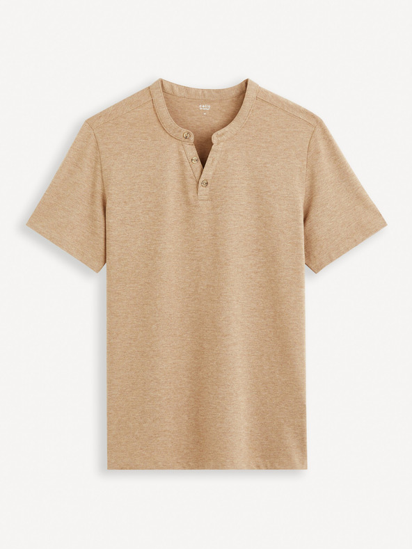 Celio Beigefarbenes Herren-T-Shirt Celio Cegeti