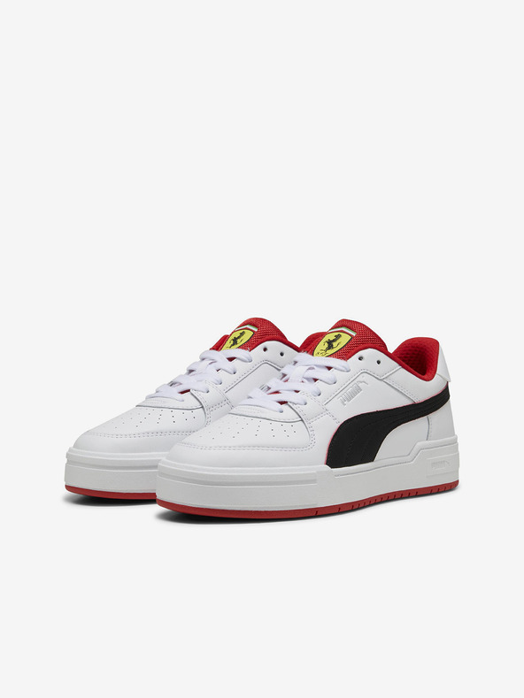 Puma Weiße Leder Turnschuhe Puma Ferrari CA Pro