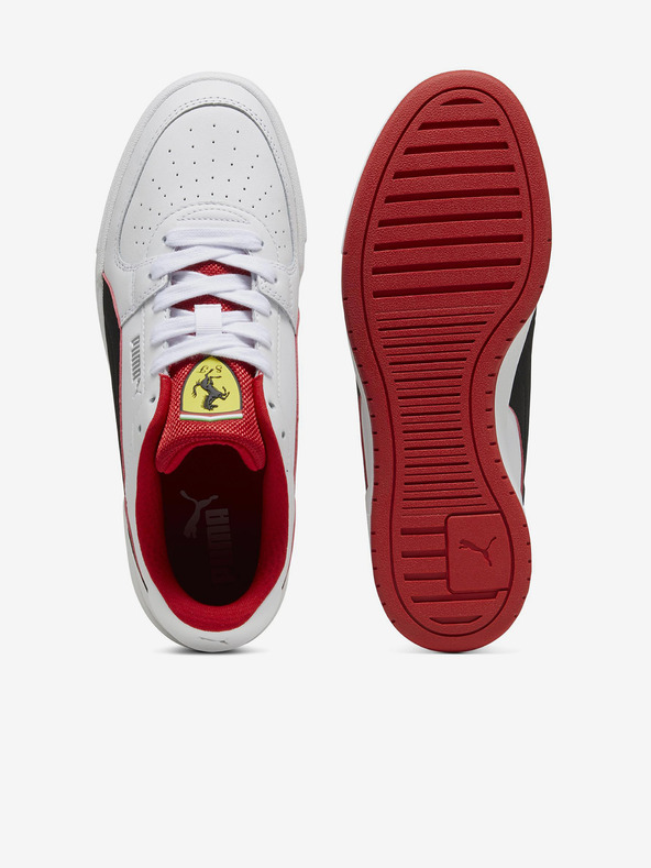Puma Weiße Leder Turnschuhe Puma Ferrari CA Pro