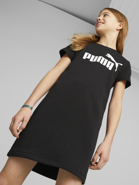 Puma Schwarzes Puma ESS+ Logo Kleid für Mädchen