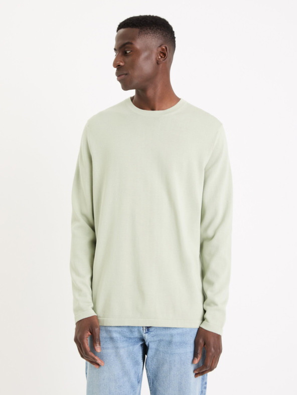 Celio Menthol Herren-Basic-Pullover Celio Gewells