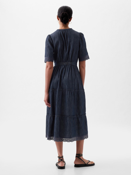 GAP Midikleid aus Denim mit Spitze GAP