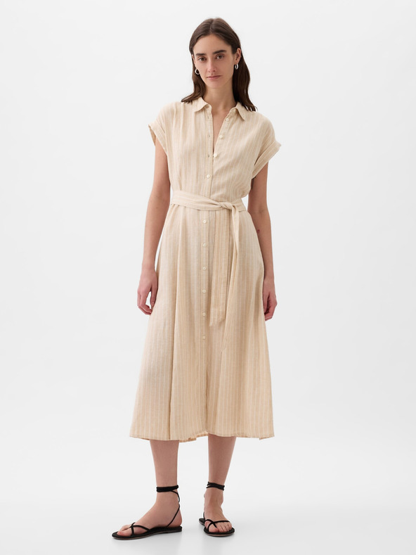 GAP Midikleid aus Leinenmischung GAP