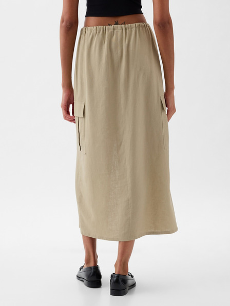GAP Midirock aus Leinen Utility GAP
