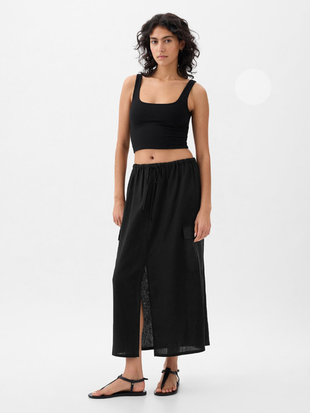 GAP Midirock aus Leinen Utility GAP