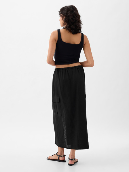 GAP Midirock aus Leinen Utility GAP