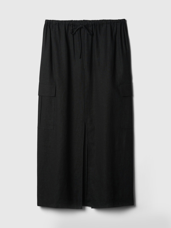 GAP Midirock aus Leinen Utility GAP