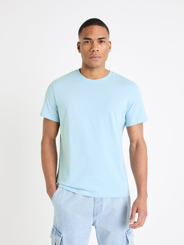 Celio Hellblaues Herren-Basic-Hemd Celio Tebase