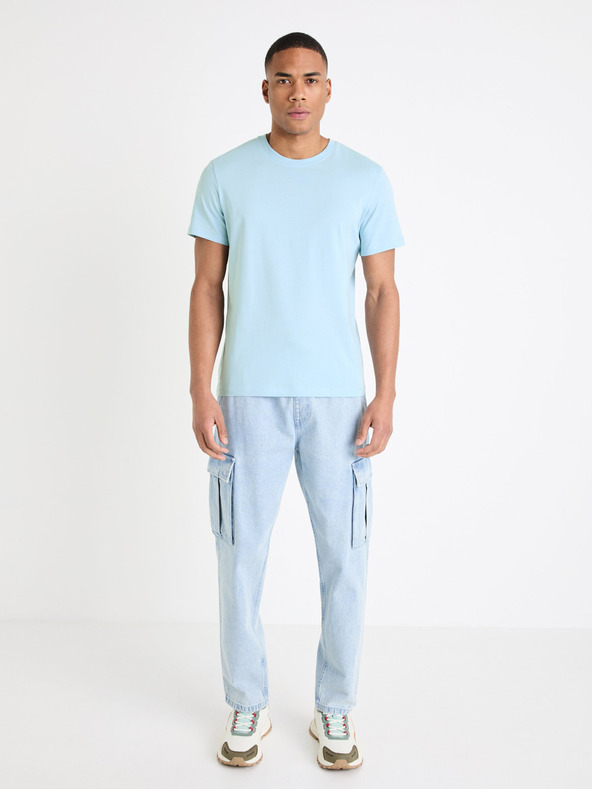 Celio Hellblaues Herren-Basic-Hemd Celio Tebase