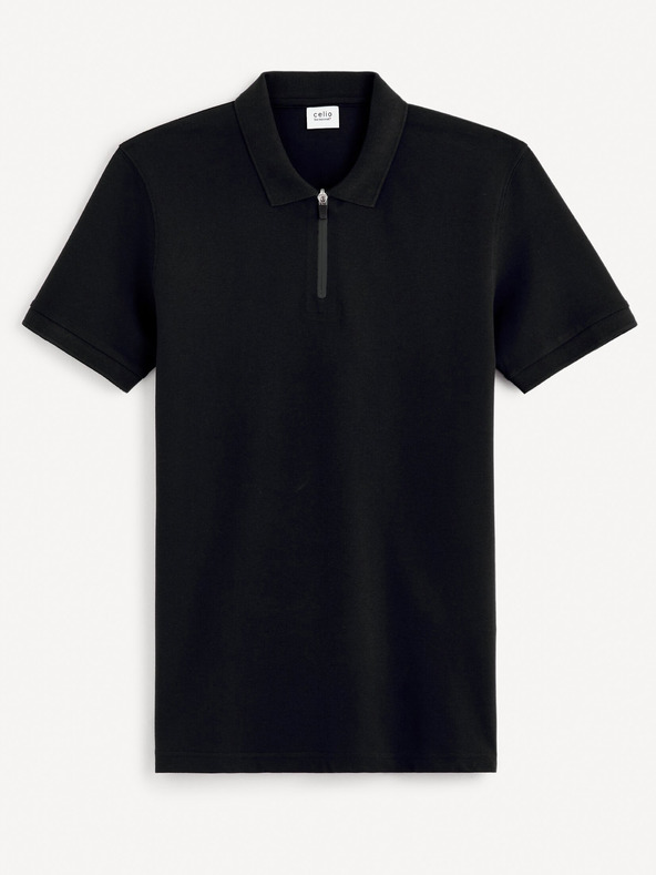 Celio Schwarzes Herren-Poloshirt Basic Celio Gebenoit