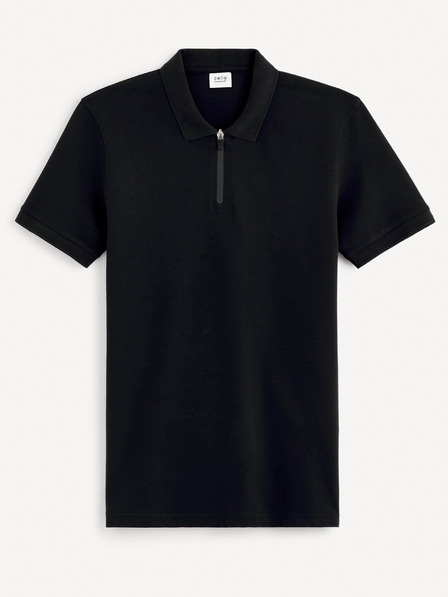Celio Schwarzes Herren-Poloshirt Basic Celio Gebenoit
