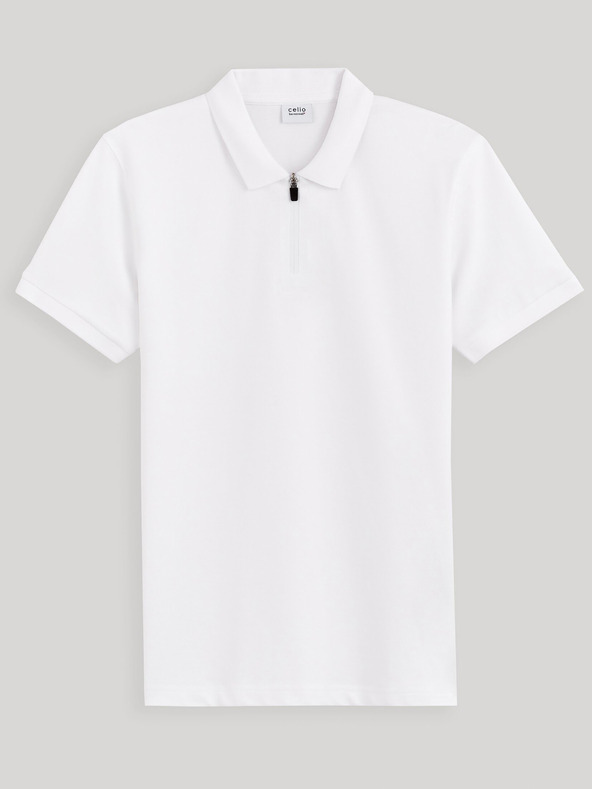 Celio Weißes Herren-Polohemd Basic Celio Gebenoit