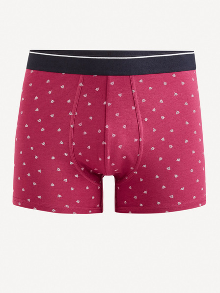 Celio Rot gemusterte Herren Boxershorts Celio Mitch