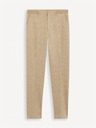 Celio Beige karierte Herren-Chinohose Celio Gocarreau