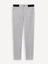 Celio Hellgrau karierte Herren Chino-Hose Celio Gocarreau