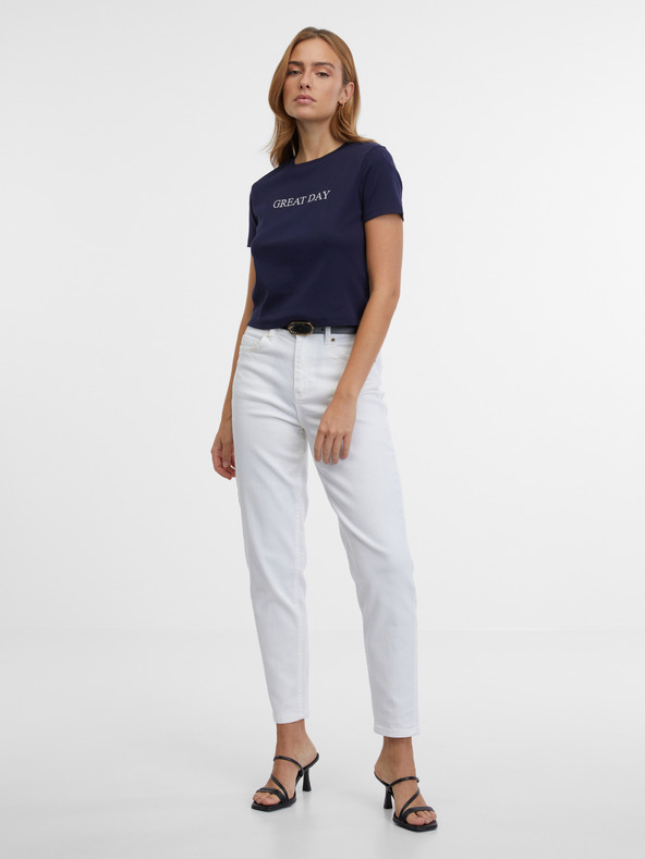 Orsay Dunkelblaues Damen-T-Shirt ORSAY