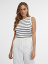 Orsay Blau-cremefarbenes gestreiftes Damen-Top von ORSAY