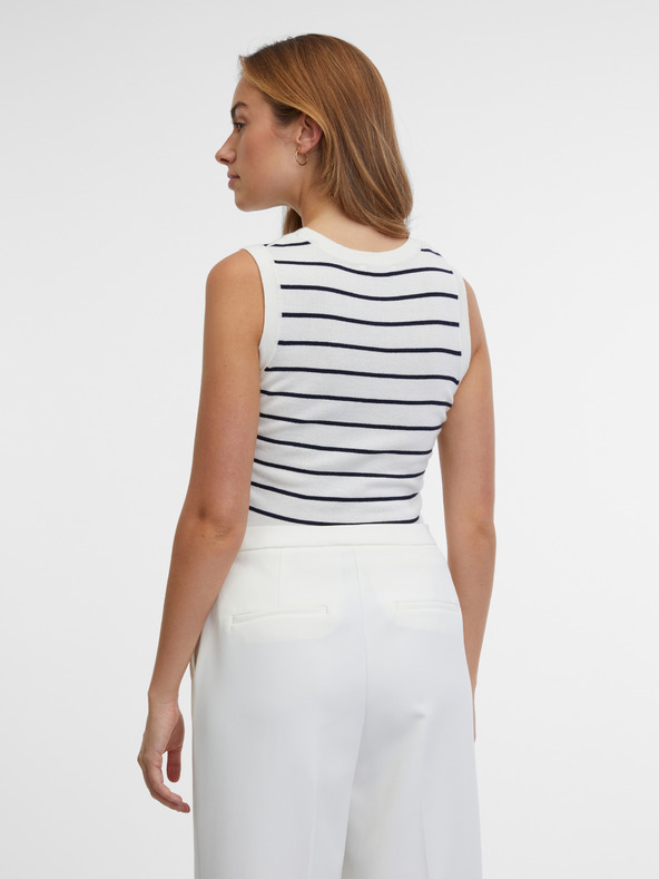 Orsay Blau-cremefarbenes gestreiftes Damen-Top von ORSAY