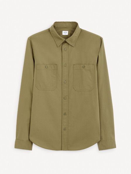 Celio Khaki Herrenhemd Celio Gagusti2
