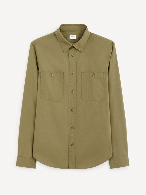 Celio Khaki Herrenhemd Celio Gagusti2