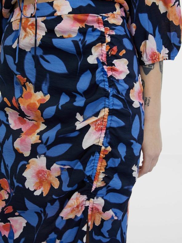 Orsay Rosa-blauer Damenrock mit Blumenmuster ORSAY