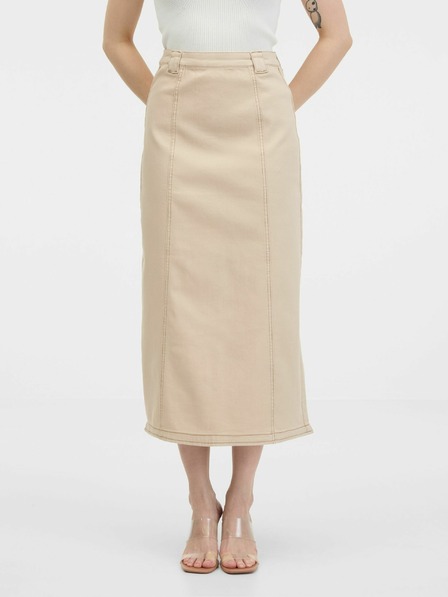 Orsay Beige Damen-Jeansrock ORSAY