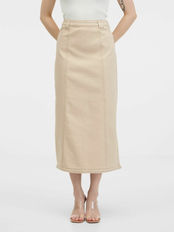 Orsay Beige Damen-Jeansrock ORSAY