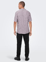 ONLY & SONS Rosa-weiß gestreiftes Herren-Kurzarm-Shirt ONLY & SONS Wayne