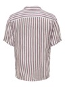 ONLY & SONS Rosa-weiß gestreiftes Herren-Kurzarm-Shirt ONLY & SONS Wayne