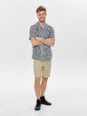 ONLY & SONS Dunkelblau gestreiftes Hemd mit normaler Passform ONLY & SONS Wayne