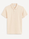 Celio Cremefarbenes Herren-Poloshirt Celio Feflame