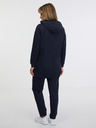 Sam 73 Dunkelblaues verlängertes Damen-Kapuzensweatshirt SAM 73 Lola