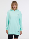 Sam 73 Türkisfarbenes verlängertes Damen-Kapuzenshirt SAM 73 Lola