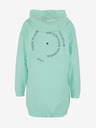 Sam 73 Türkisfarbenes verlängertes Damen-Kapuzenshirt SAM 73 Lola