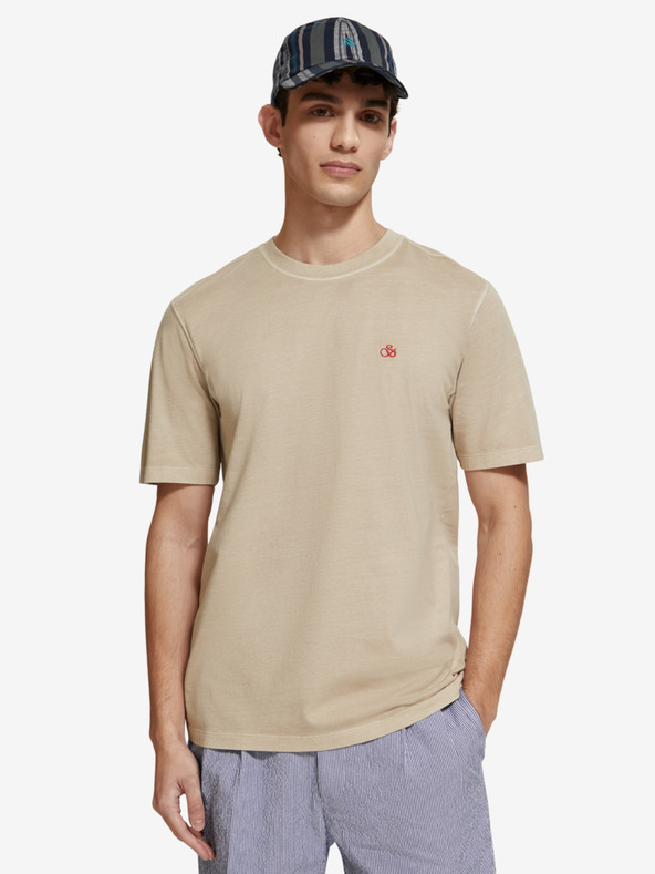 Scotch & Soda Beigefarbenes Herren-T-Shirt von Scotch & Soda