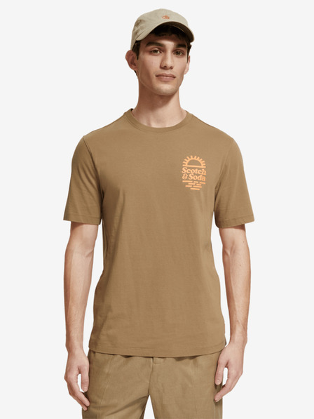 Scotch & Soda Braunes Herren-T-Shirt von Scotch & Soda