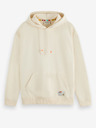 Scotch & Soda Cremefarbener Scotch & Soda-Kapuzenpullover für Männer