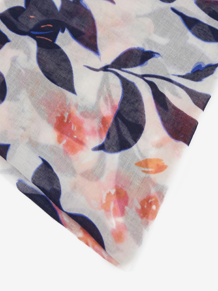 Orsay Creme-blauer Damenschal mit Blumenmuster ORSAY