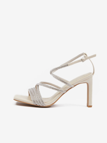 Orsay Cremefarbene Damen-Sandalen mit Absatz ORSAY