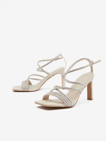 Orsay Cremefarbene Damen-Sandalen mit Absatz ORSAY