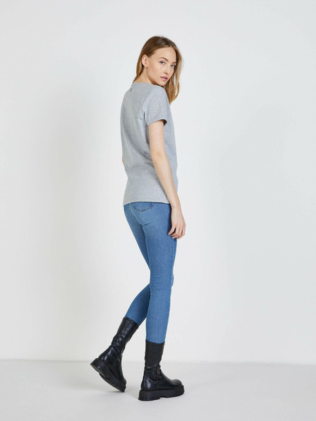 Sam 73 Hellgraues gestreiftes Damen-T-Shirt SAM 73 Una