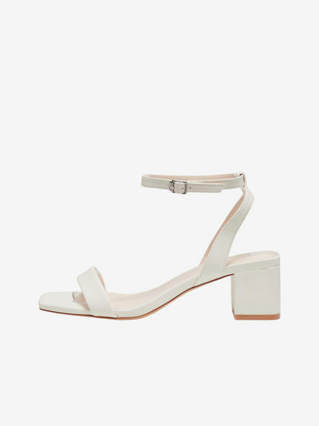 ONLY Cremefarbene Damen-Sandalen mit Absatz ONLY Hanna-1