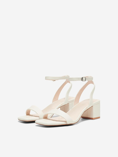 ONLY Cremefarbene Damen-Sandalen mit Absatz ONLY Hanna-1