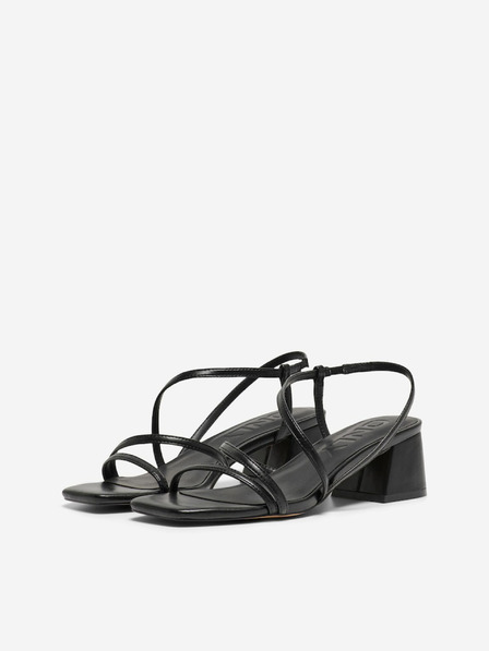 ONLY Schwarze Damen-Sandalen mit Absatz ONLY Aylin-3