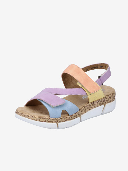 Rieker Blaue und lila Damen-Sandalen Rieker