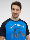 Sam 73 Schwarz-blaues Herren-T-Shirt SAM 73 Esteban