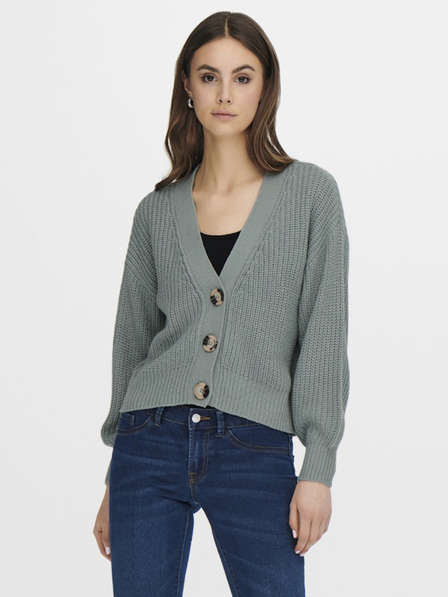 Jacqueline de Yong Grün JDY Justy Damen Strickjacke