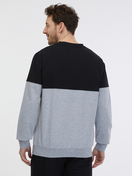 Sam 73 Schwarz-grauer Herren-Kapuzenpullover SAM 73 Hugo