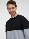 Sam 73 Schwarz-grauer Herren-Kapuzenpullover SAM 73 Hugo